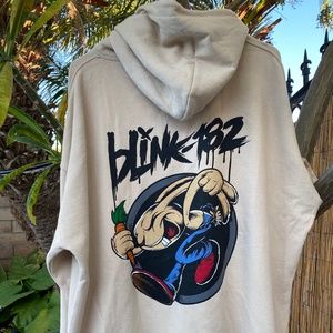 NEW Blink 182 Tan Merch Band Hoodie